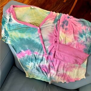 Thisisj Bamboo Henley Harem pyjama set (women’s Large)